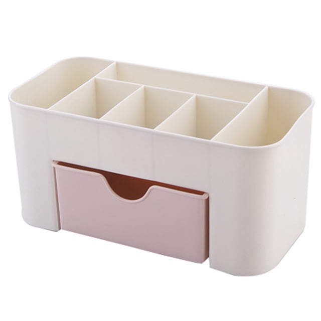 Organizador de MaquillaJe 6 Compartimentos Con Cajón, PP, Organizador de Escrito de Estilo Simple para Cosmética, Baño, Oficina