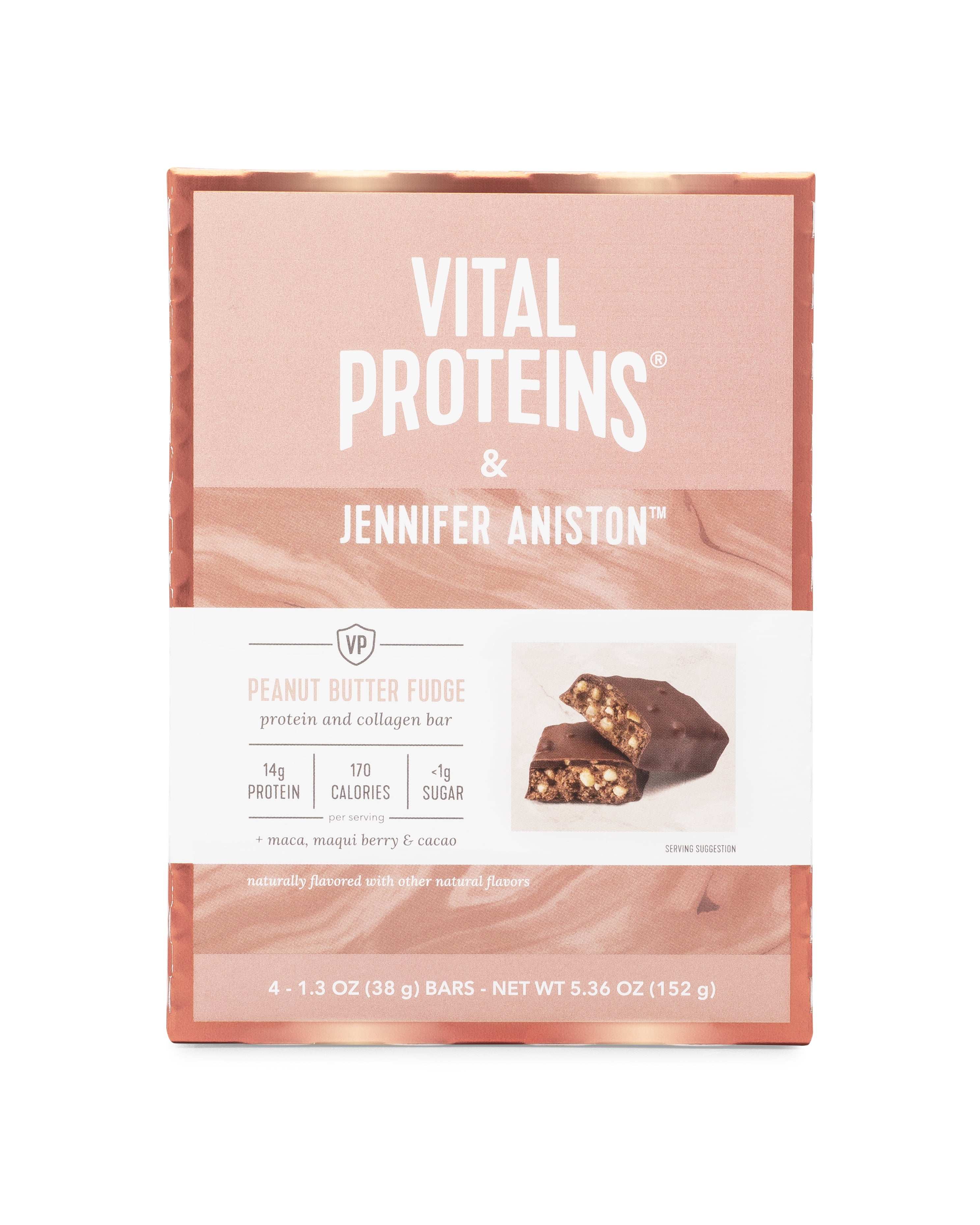 Vital Proteins Jennifer Aniston Collagen Protein Bar, 4 Count, Peanut