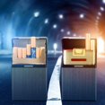 thumbnail image 3 of Cigarette Case Brushed Metal Cigarette Case with Magnetic Switch Flip Closure,20 Capacity (2 Pack), 3 of 6