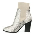 thumbnail image 2 of Journee Womens Adalia Pull On Stacked Heel Booties, 2 of 8