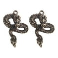 thumbnail image 1 of AMERTEER 2pcs Exquisite Brass Craft DIY Pendants Brass Dragon Decors Keychain Decors, 1 of 6