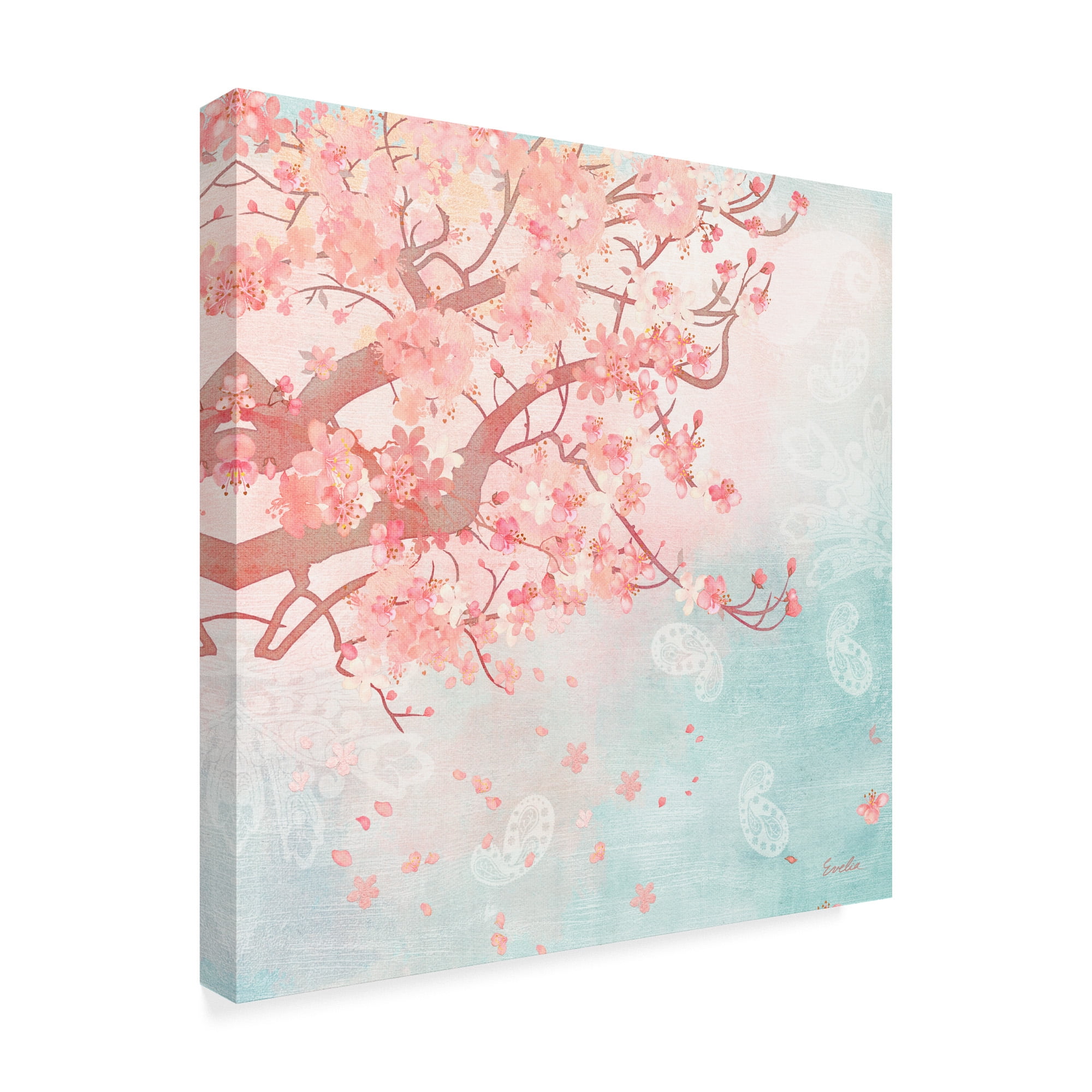 Trademark Fine Art 'Sweet Cherry Blossoms III' Canvas Art by Evelia Designs