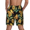 thumbnail image 4 of Uemuo Sunflowers And Bird Pattern Mens Swim Trunks Quick Dry Board Shorts with Mesh Lining, Stretch Beach Shorts Quick Dry No-Chafing Board Shorts-Medium, 4 of 9