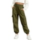 thumbnail image 5 of Pantalones deportivos largos para niños, 3 piezas, color sólido, cintura elástica con bolsillos laterales, ajustados, de poliéster, 5 of 6
