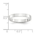 thumbnail image 3 of 14k White Gold 3mm Lightweight Flat Wedding Band Size 4 WFLL030, 3 of 4