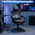 thumbnail image 3 of Hoffree Gaming Chair with Speakers PU Gamer Chair with footrest and massage Egonomic Computer Game Chair with Headrest and Lumbar Support for Adults and Office Gaming, 440 LBS, 3 of 11