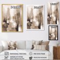 thumbnail image 4 of Designart "Synergy In Beige Cubism" Abstract Floater Framed Canvas Prints, 4 of 5