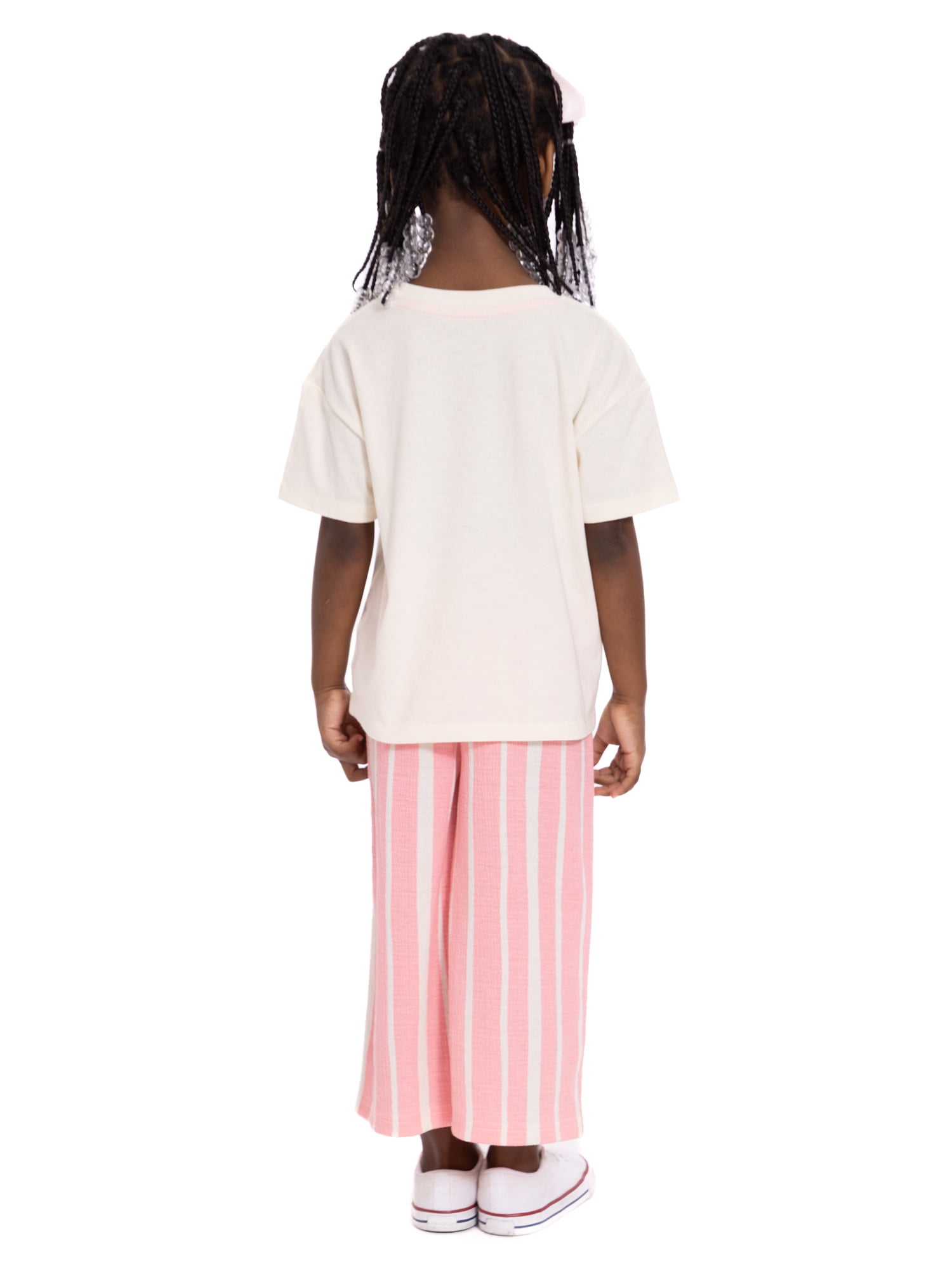 Disney Classics Toddler Girls Graphic Tee and Stripe Pants Set, 2-Piece, Sizes 12M-5T