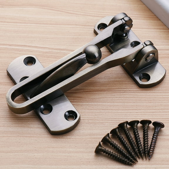 Security Door Lock, Yannianjz Heavy Duty Door Security Lock, Rocker Bar Door Guard for Home Hotel Apartment, Alloy Construction, Easy to Install, Extra Protection, Anti-Theft