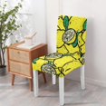 thumbnail image 4 of Bright Lemon Dining Chair Covers 4 Pack Fresh Yellow Fruit Design Washable Stretch Polyester Slipcovers Removable Seat Protector for Retro or Retro Decor, 4 of 7