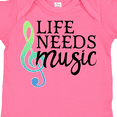 thumbnail image 4 of Inktastic Life Needs Music- ocean colors Boys or Girls Baby Bodysuit, 4 of 5