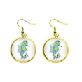thumbnail image 1 of Modelo de vida marina colorida Hipocampo Ear Dangle Golden Drop Earring Jewelry Mujer Unbranded M, 1 of 3