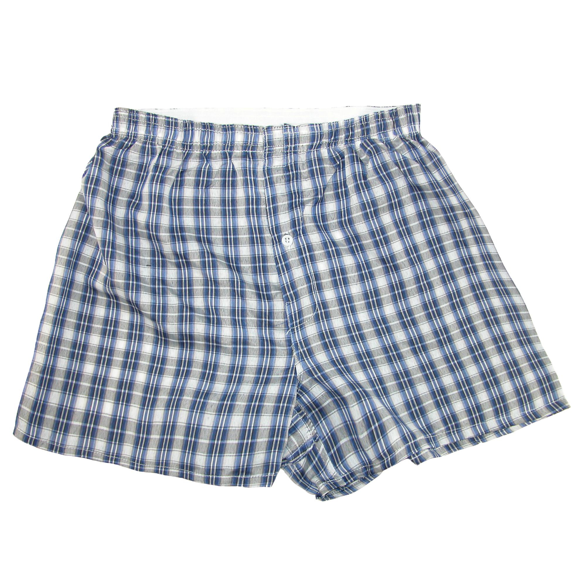 CTM Men's Big and Tall Madras Plaid Boxer Shorts (Pack of 3) | Walmart ...
