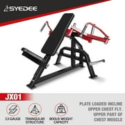 Syedee Incline Chest Fly Machine, 800lb Weight Capacity Home Gym , 11 Adjustment Positions for Chest Training