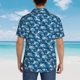 thumbnail image 4 of Fotbe Sea Water Wave Camisa Hawaiana para Hombre Unisex – Camisa Casual de Verano con Botones de Manga Corta de Algodón y Lino,Small, 4 of 7