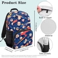 thumbnail image 7 of Pzuqiu Blue Baseball Custom School Backpack 17 Inch with Name Personalized Lightweight Bag for Kids Durable Waterproof Customized Bookbag with Front Pocket for Boys Girls, 7 of 7