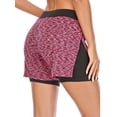 thumbnail image 4 of SHCKE 2 in 1 Women Running Shorts Double Layer Athletic Yoga Shorts with Pocket, 4 of 6