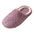 thumbnail image 1 of GDREDA Pantoufle à Chevrons Fermée au Dos pour Femme - Confortable, Semelle en Mousse Mémoire, Intérieur/extérieur, Lavable à la Machine Violet,9.5, 1 of 5