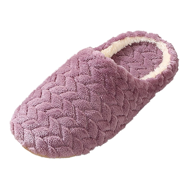 GDREDA Pantoufle à Chevrons Fermée au Dos pour Femme - Confortable, Semelle en Mousse Mémoire, Intérieur/extérieur, Lavable à la Machine Violet,9.5