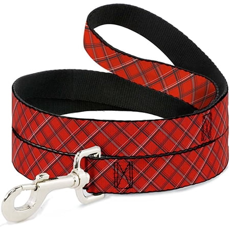 buckle-down plaid x orange gray dog leash
