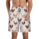 thumbnail image 1 of Balery Various Chicken Traje de Baño Estilo Hawaiano para Hombre, Shorts de Secado Rápido con Bolsillos-3X-Large, 1 of 6