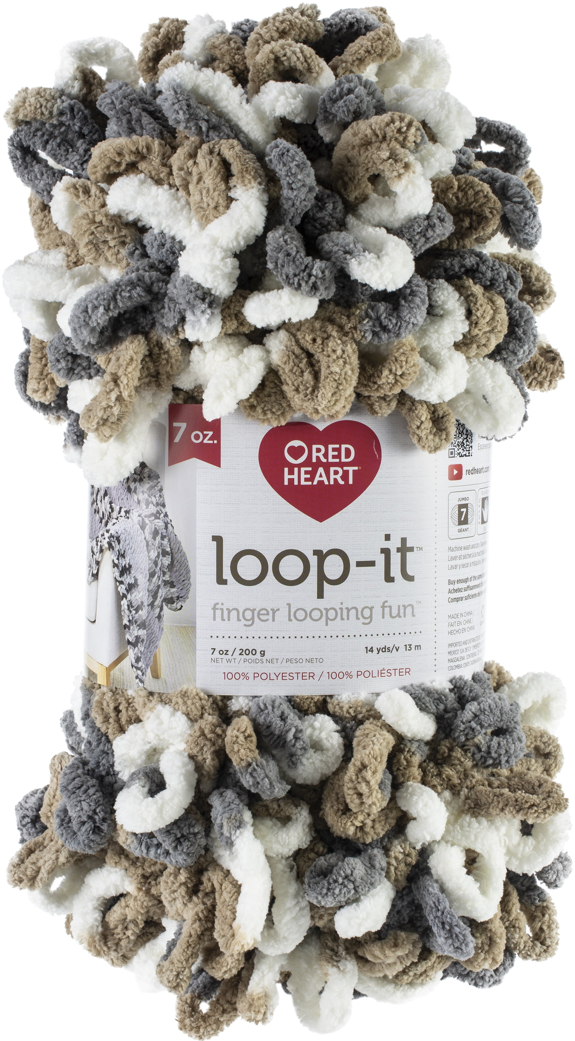 Red Heart LoopIt Yarn 7OzMix Taupe Walmart Canada