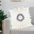thumbnail image 3 of Funda de almohada de girasol 3D Zulema bordada para sofá cama blanco 45x45 cm, 3 of 8
