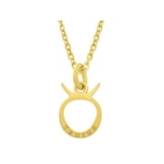 18K Gold Over Sterling Silver Taurus Zodiac Pendant Necklace 18 Inches