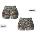 thumbnail image 5 of Lsque Barbeque Pattern High Waisted Biker Shorts for Women-Tummy Control Fitness Athletic Workout Running Yoga Gym Shorts,Moisture-Wicking-XX-Large, 5 of 9