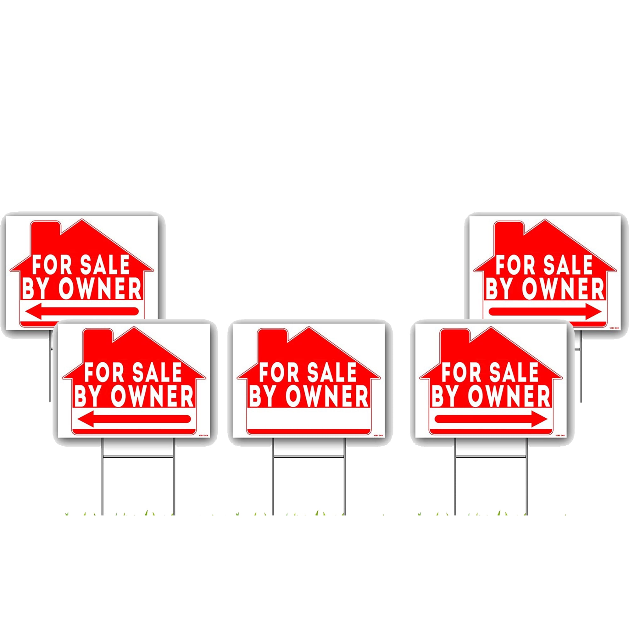 For Sale by Owner Yard Sign Kit 5 Piece 24"x18" UV Ink Yard Sign