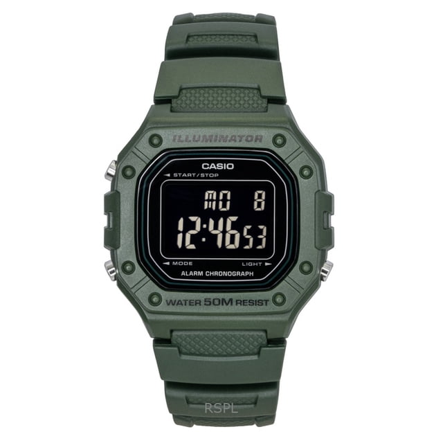 Casio Standard Digital Resin Strap Quartz W-218H-3BV Men's Watch