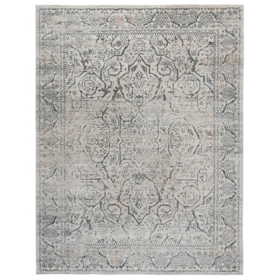 SAFAVIEH Princeton Xavier Abstract Area Rug, Cream/Slate, 9' x 12'