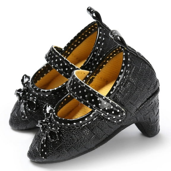 Herrnalise Toddler Shoes Baby Girls Cute Fashion Polka Dots Bow Soft Bottom High Heel Sandals clearance under 5 !