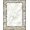 Ivory Gold Gray, Pattern 19, variant on ODIKA 8'x10' Washable Area Rug Greek Glam Key Border Sparkle Sunburst Round Symmetrical Shimmer for King Size Bedroom Under Bed, Master Suite, Non-Shedding, Easy Care