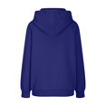 thumbnail image 4 of Itsame Hoodie Pullover Womens Lightweight Hood Sweatshirts Crew Neck Solid Color Long Sleeve Sportswear Blue Size XL, 4 of 9
