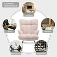 thumbnail image 6 of SAETSFEG Nursery Rocking Chair Teddy, High Backrest, Comfortable Stylish with Padded Seat for Living Rooms, Bedrooms, Offices, Pink, 6 of 8