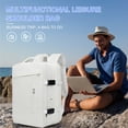 thumbnail image 2 of Mochila de transporte unisex con puerto USB Bolsa para computadora portátil para hombres y mujeres (Crescent white), 2 of 7