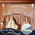 thumbnail image 6 of NOGIS over the Door Hook,over Door Coat Rack ,over Door Towel Rack,Door Hooks,Door Hanger Hook of Bathroom,Clothes ,Belt, Hat,Behind Back of Bathroom, Towel Hanger 7 Hooks ,White, 6 of 7