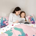 thumbnail image 5 of Manfei Kids Children Cartoon Axolotl Bedding Comforter Set 2pcs,Kawaii Animal Twin Comforter Sets Microfiber,Underwater World Breathable Bedding Set,Super Cozy Room Decor,Reversible, 5 of 8