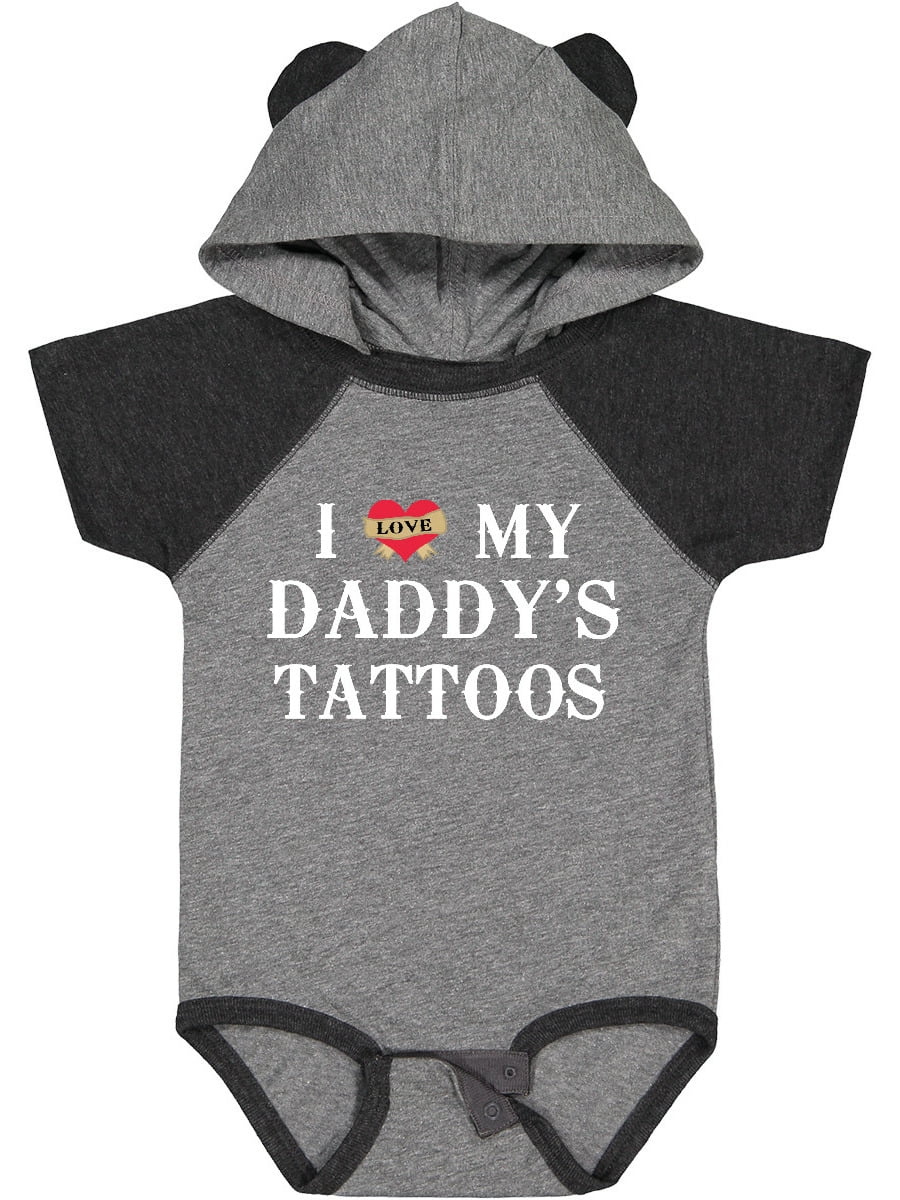 Inktastic I Love My Daddy S Tattoos Gift Baby Boy Or Baby Girl Bodysuit Walmart Com