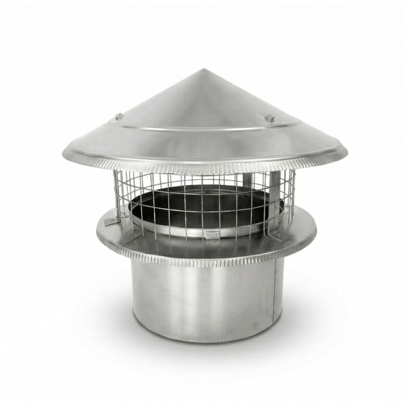 Chimcare Round Rain Cap – Stainless Steel Chimney Cap, Rain & Debris Protection, Made in USA (3 Inch)