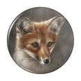 thumbnail image 1 of Red Fox Kit Portrait Pinback Button Pin, 1 of 5