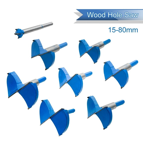 SENRISE Wood Hole Saw Drill Bit Woodworking Hole Saw Cutter Drilling Tool 15mm-80mm Blue