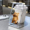 thumbnail image 1 of Cartoon Bear Transparent Phone Case For iPhone 15 14 13 12 11Pro Max Mini XS X XR 7 8 Plus SE2022 Luxury Shockproof Soft Cover Transparent C338 iPhone 13 Pro Max, 1 of 6