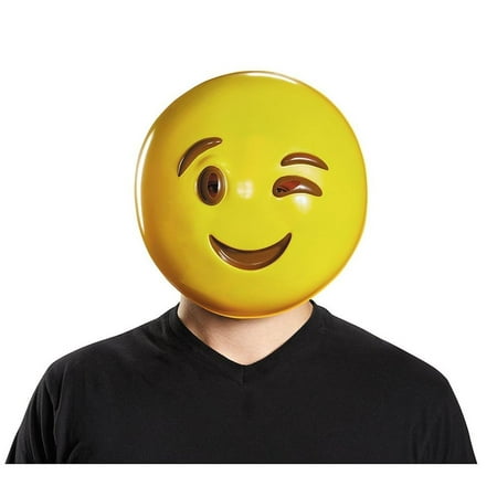 Wink Emoticon Mask Adult Halloween Accessory