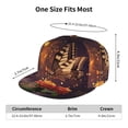 thumbnail image 6 of Daiia Butterfly Sitting on a Flower print Flat Bill Hats Flat Brim Trucker Cap Baseball Cap Adjustable Classic Low Profile Hat Unconstructed Plain Cap, 6 of 9