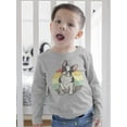 thumbnail image 2 of Retro French Bulldog Sitting Long Sleeve Toddler -Image by Shutterstock,  3 Toddler, 2 of 4