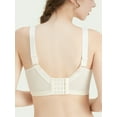 thumbnail image 4 of AILIVIN Wireless Bra full figure bras for women no underwire plus size minimizer bra not padded comfort lifting up wide straps support lace full coverage bra Nude Beige 44 DD 44DD double D, 4 of 6