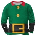 thumbnail image 2 of Sudadera sin capucha para hombre, informal, a la moda, con cuello redondo, estampado navideño, jersey de manga larga, blusa de poliéster para hombre, 2 of 5