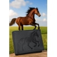 thumbnail image 3 of MARSHAL Equestrian Mens Cowhide Leather RFID Bifold Wallet with Running Horse Debossed Design Brown, 3 of 9